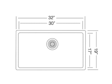 32 inch ADA Stainless Steel Undermount Large Single Bowl Kitchen Sink - Pro 32 ADA - Sink Depot